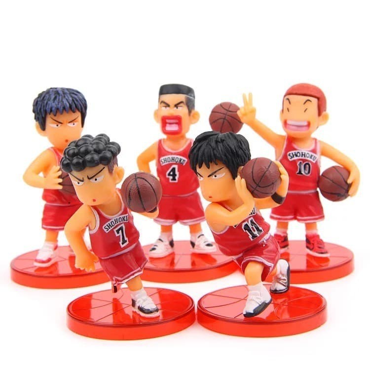 Figure Slamdunk Shohoku Red Jersey / White Jersey set 5 pcs