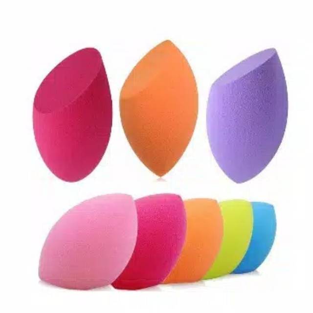 Spons beauty blender bentuk telur dan miring