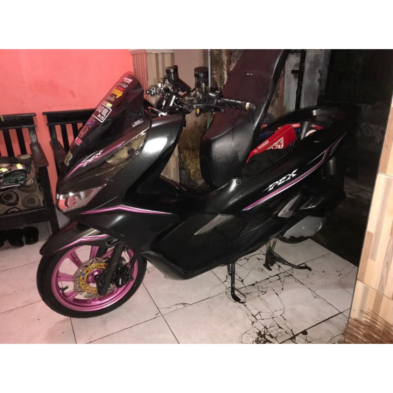 Jual striping sticker pcx 150 list simpel transparan custame | Shopee