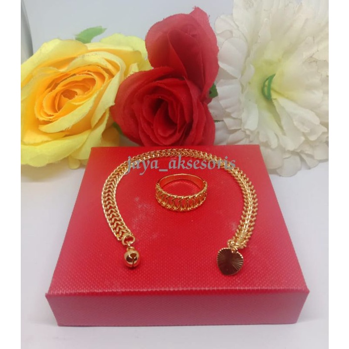 gelang tangan titanium motip tikar free cincin coin logam 1991