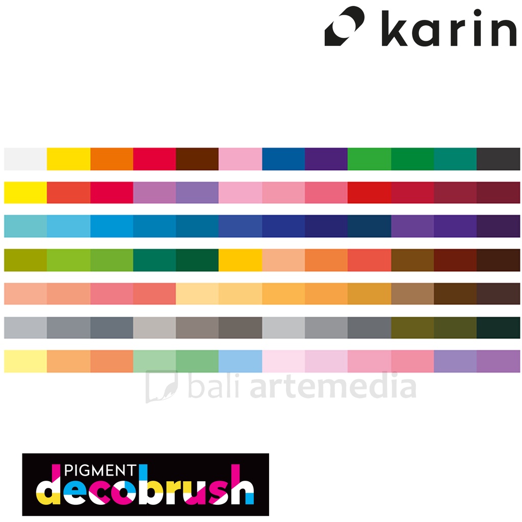 Karin PIGMENT Decobrush MASTER Set 84 pcs (Basic, Passion, Violet- Blue, Nature, Nude, Grey, Pastel)