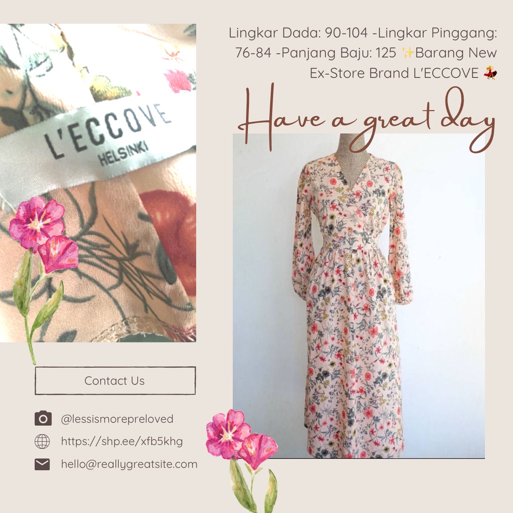 Floral Korean Long dress Hijab Friendly