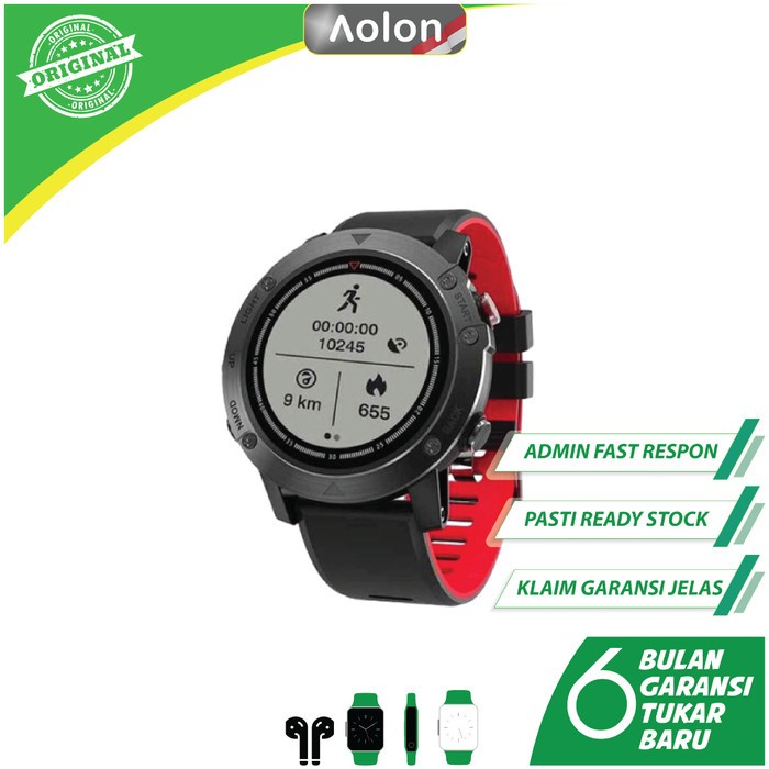 AOLON Smartwatch P1C - GPS, Full Touch Screen, IP68, Diving 50m - Merah