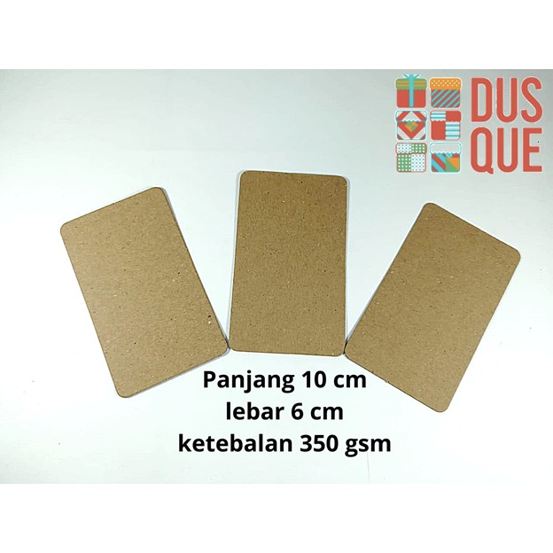 

(50 PCS / 100 PCS ) KARTU UCAPAN POLOS KRAFT 350GSM HANG TAG UKURAN 10X6CM