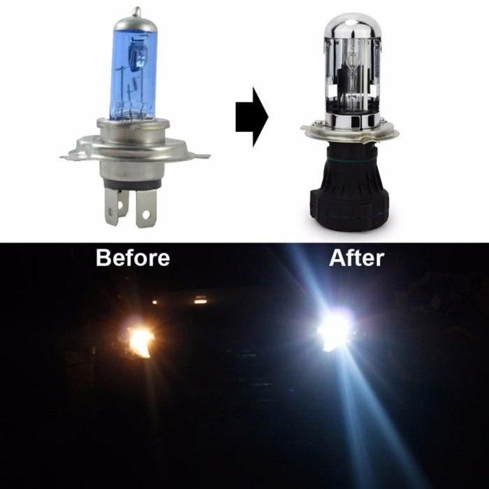 Lampu Tembak Mobil Headlight HID Xenon H4 6000K 35W 1 PCS
