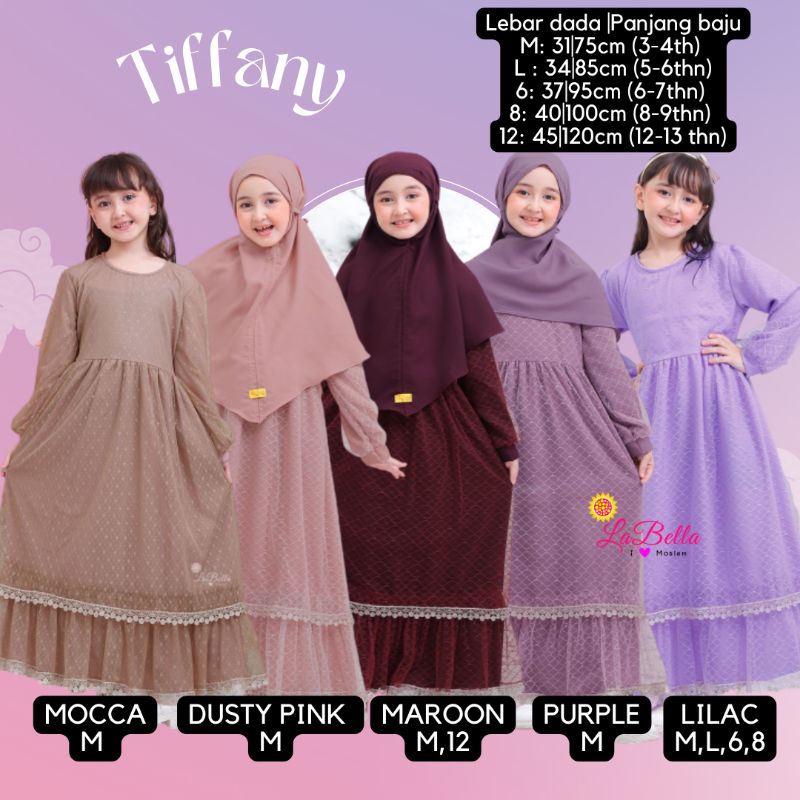 METAGRUP GAMIS ANAK LABELLA TIFFANY PAKAIAN ANAK LABELLA BAJU MUSLIM PESTA PEREMPUAN TUTU TULLE PRIN