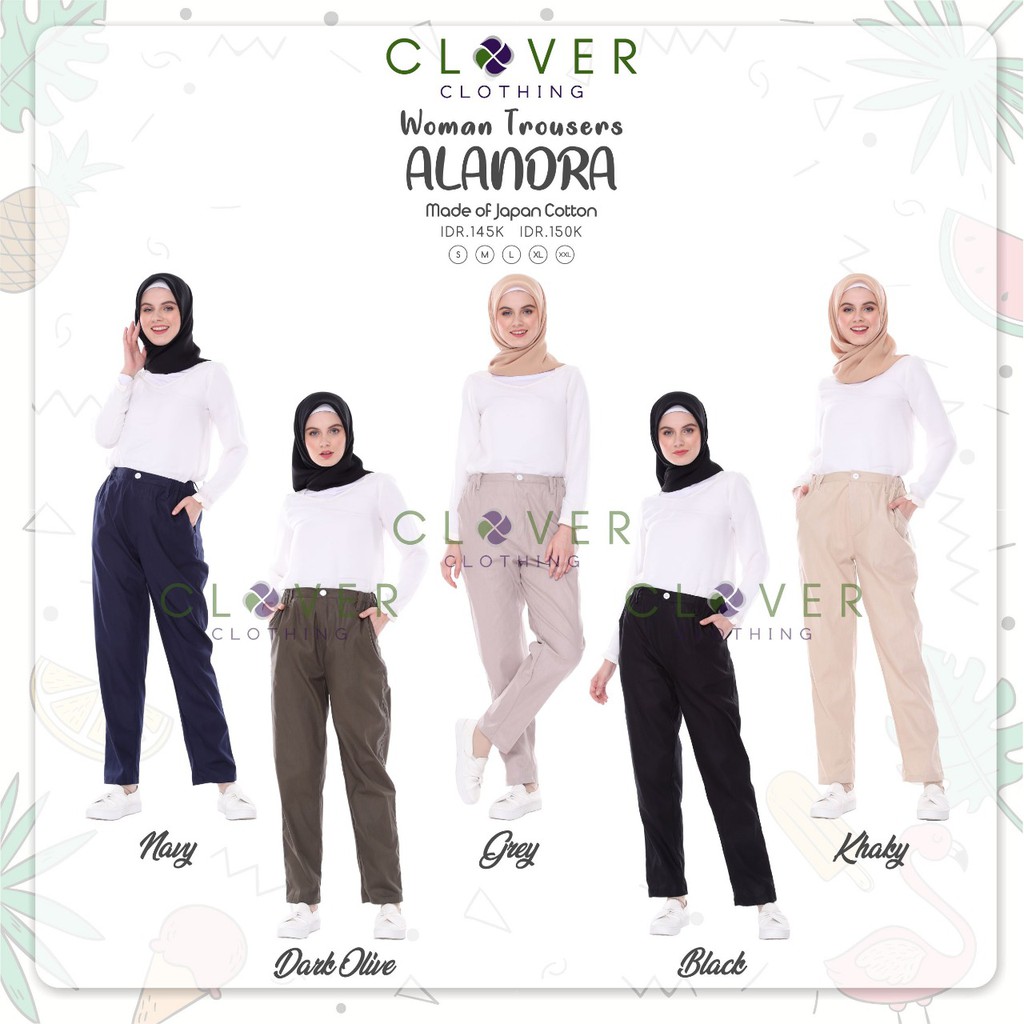 CELANA FORMAL ALANDRA - CLOVER CLOTHING - CELANA KEKINIAN MUSLIMAH