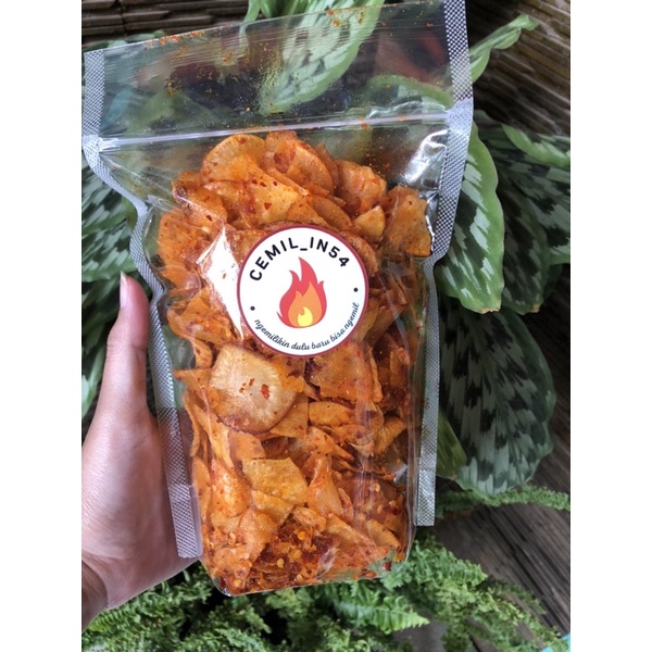 Jual Kripik Setan Kripset By Cemilin 250 Gram Shopee Indonesia