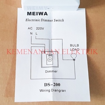 MEIWA LIGHT DIMMER / SAKLAR DIMER AC 220V 10A / PEREDUP LAMPU