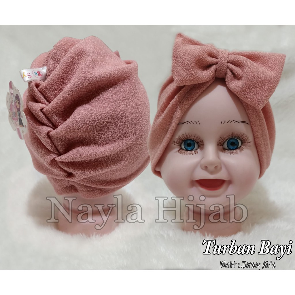 BISA COD-BEST SELLER TURBAN BAYI TERBARU PITA KUPU-KUPU NAYLA HIJA'B