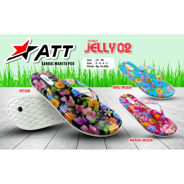 model sandal jelly