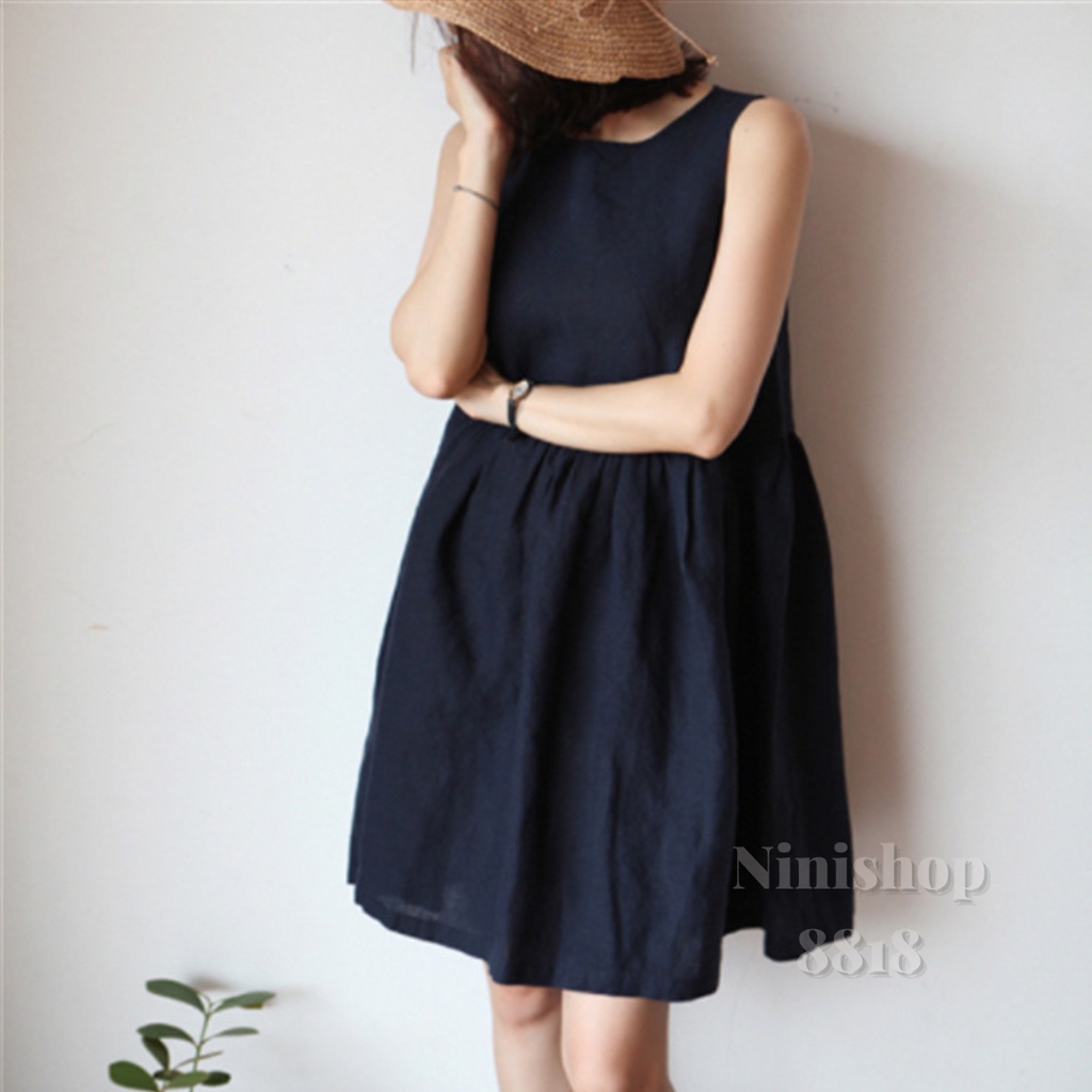 Dress Wanita Polos Sweet Korean Style/ Baju Terusan Wanita Warna/ Baju Terusan Import