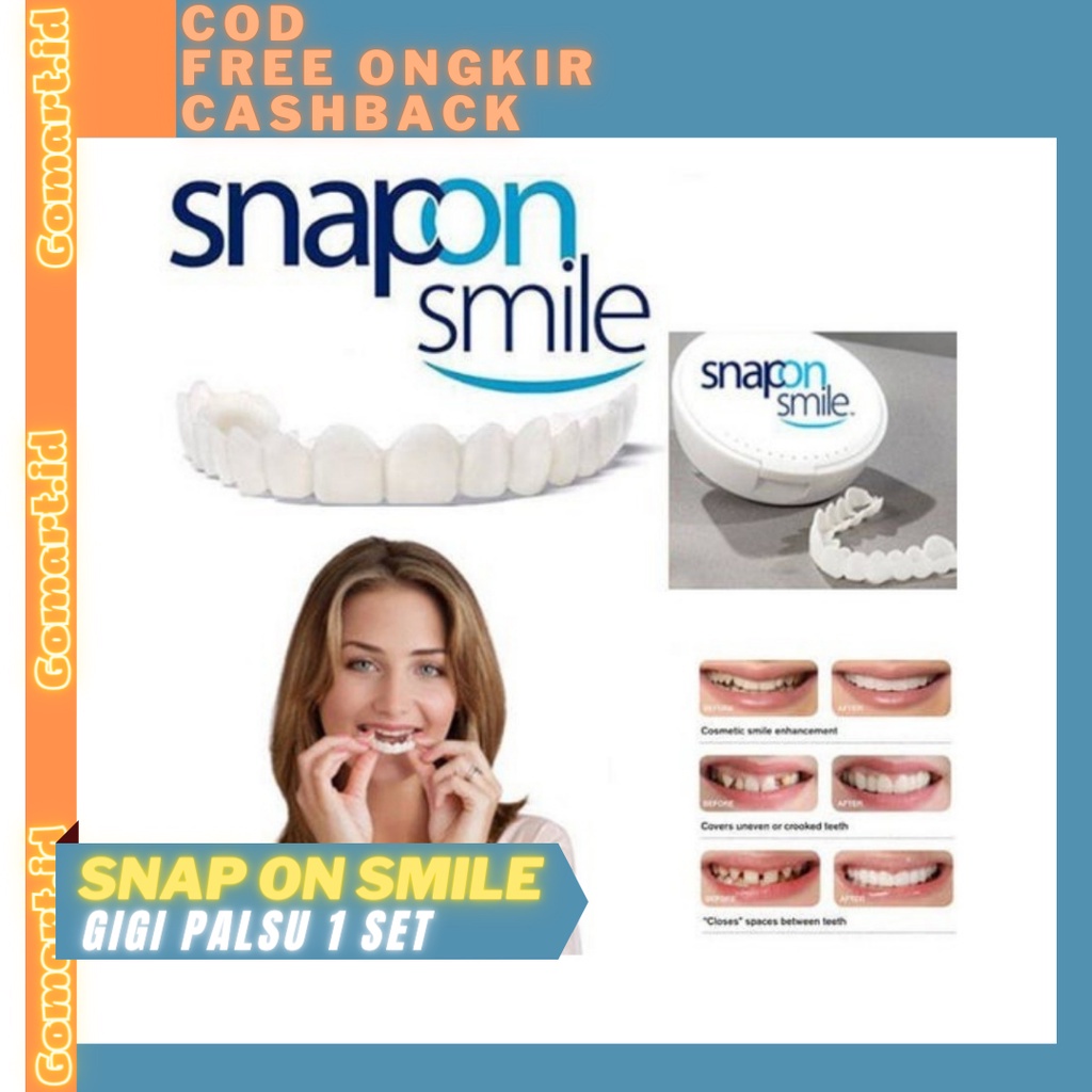 Snap On Smile Gigi Palsu Gigi Palsu Silikon 1 Set Atas Bawah untuk Pemutih Gigi 1 Pasang