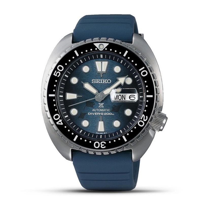 JAM TANGAN Seiko SRPF77K1 Automatic Diver Blue Date Day Save The Ocean