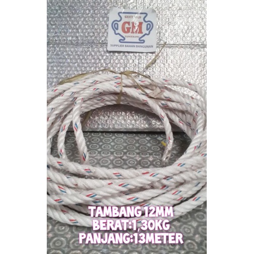 Tambang Kiloan 12 Mm Berat 1.3 Kg Panjang 13 Mtr