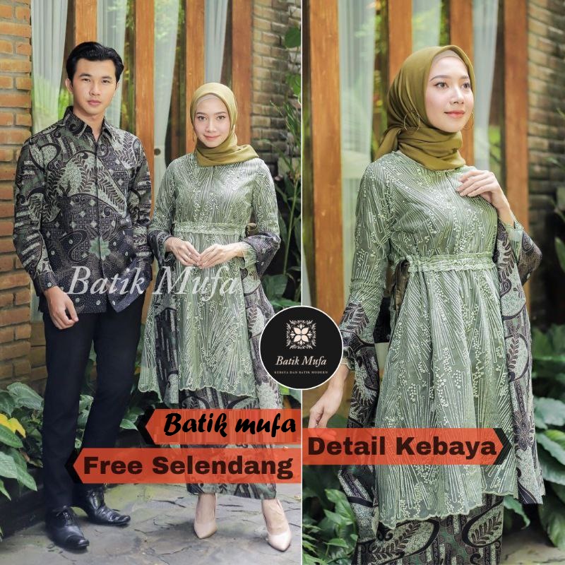 NEW Kebaya batik Couple MECA Tunik Army mint | Kebaya wisuda kebaya hijau mint kebaya lamaran kebaya