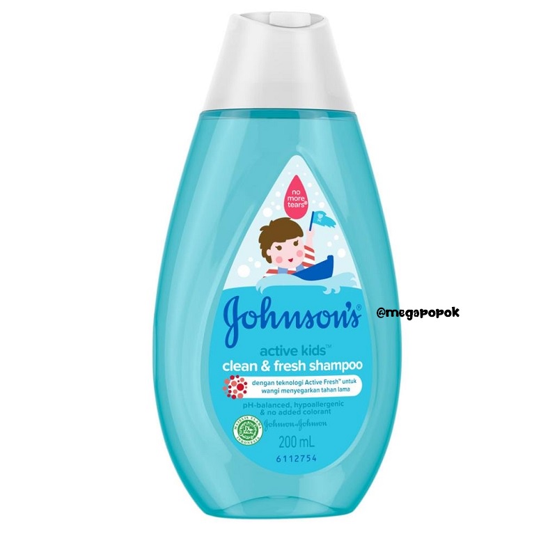 Johnson's Baby Shampoo Active Fresh Shiny Drops/Clean Fresh/Soft Smooth/Ultragentle 200ml/megapopok