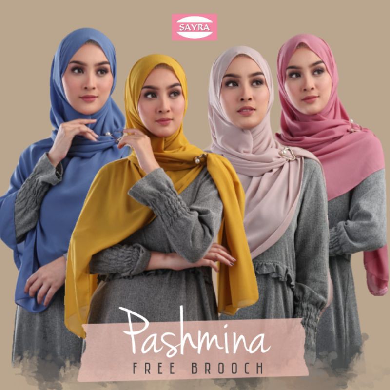 hijab PASHMINA FREE BROOCH dari Sayra Hijab