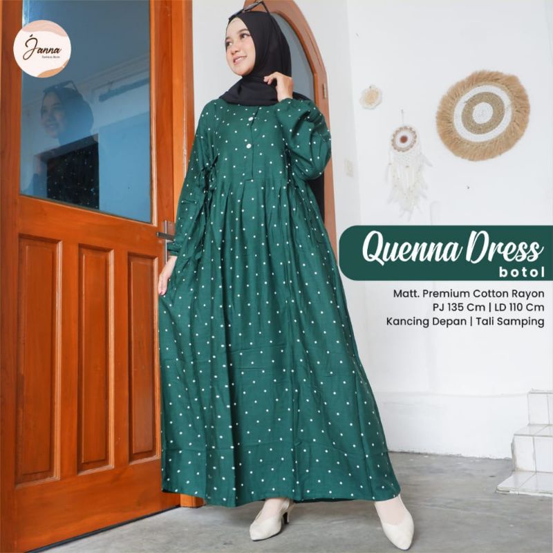 QUENNA DRES BAJU GAMIS WANITA TERBARU BY JANNA