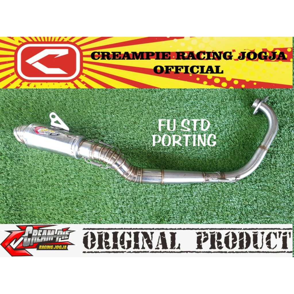 Knalpot Muffler Creampie Satria FU Standard Porting Stainless Asli Jogja
