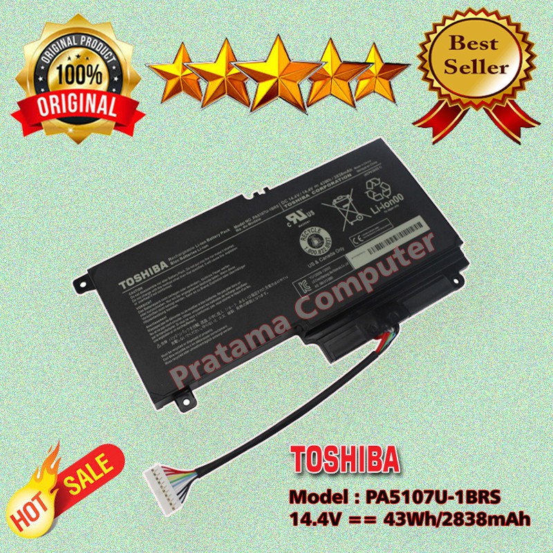 TOSHIBA Original Battery Batre Baterai Laptop Satellite L40-A L50 L55 S40 S55 Model PA5107U-1BRS