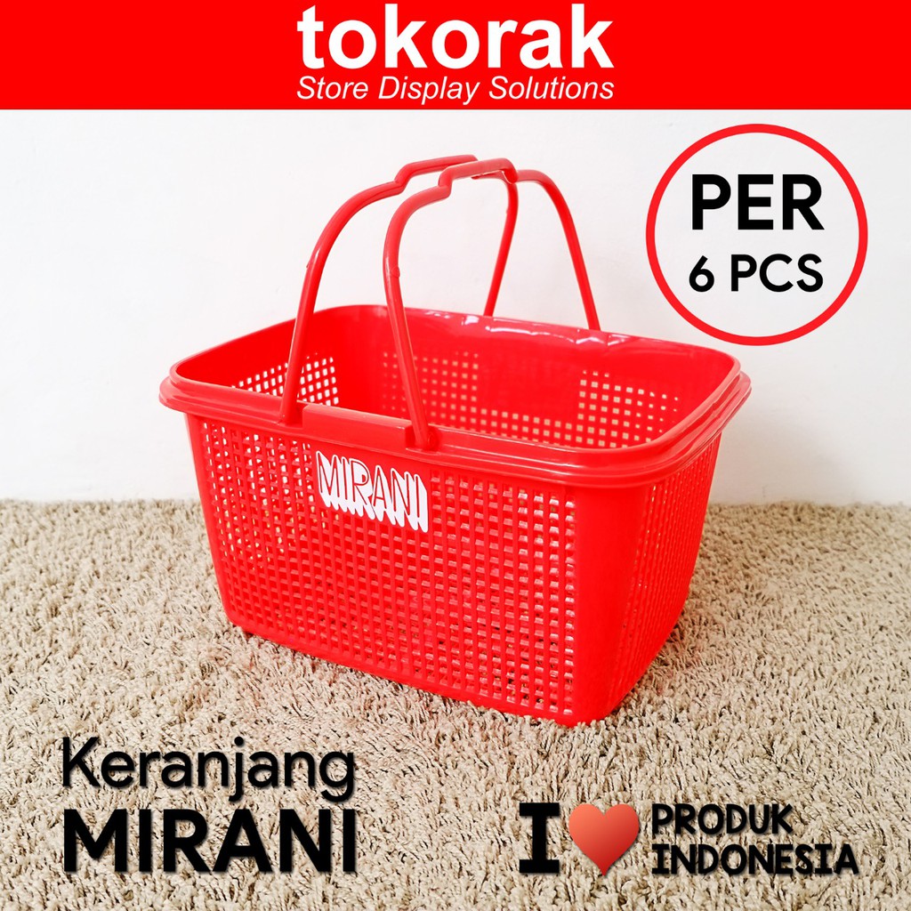 KERANJANG BELANJA MIRANI MINIMARKET SUPERMARKET SWALAYAN PER 6 PCS