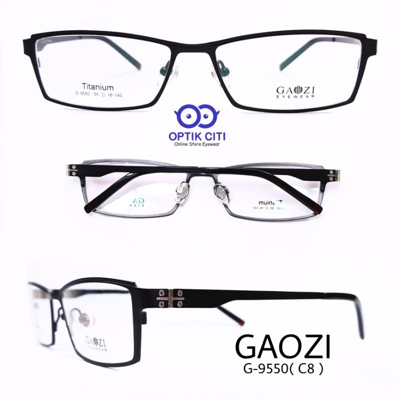Frame Kacamata Kotak Frame Kacamata Pria Wanita Gaozi 9550 Original