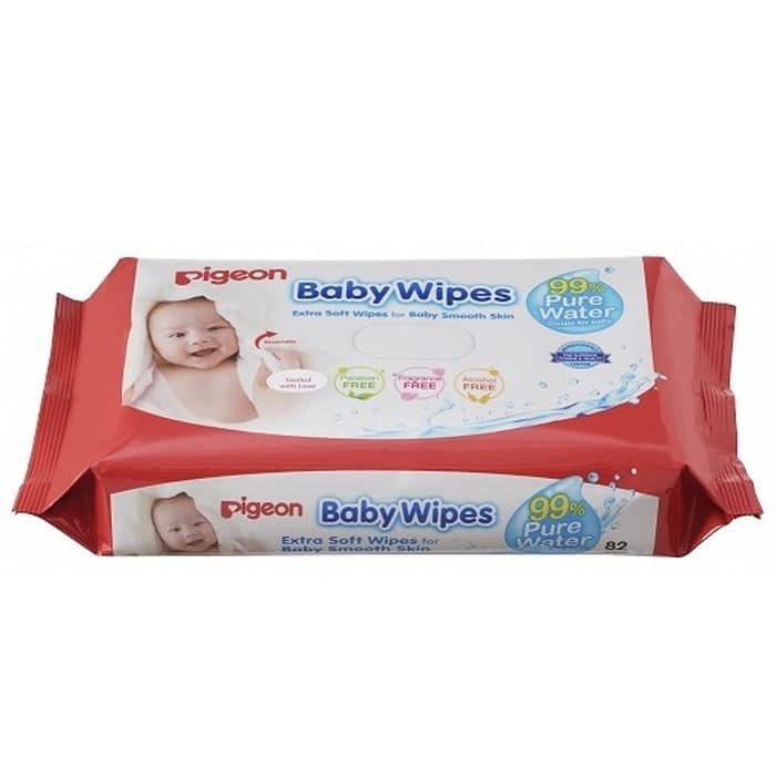 Pigeon Baby Wipes Pure Water 82's Tissue Basah Bayi Dan Anak