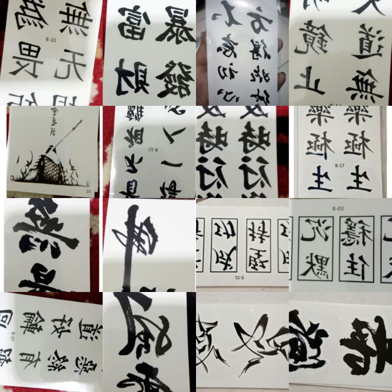 MINIMAL BELI 3PCS! Tato temporary kanji style beli satu/dua dikirim random