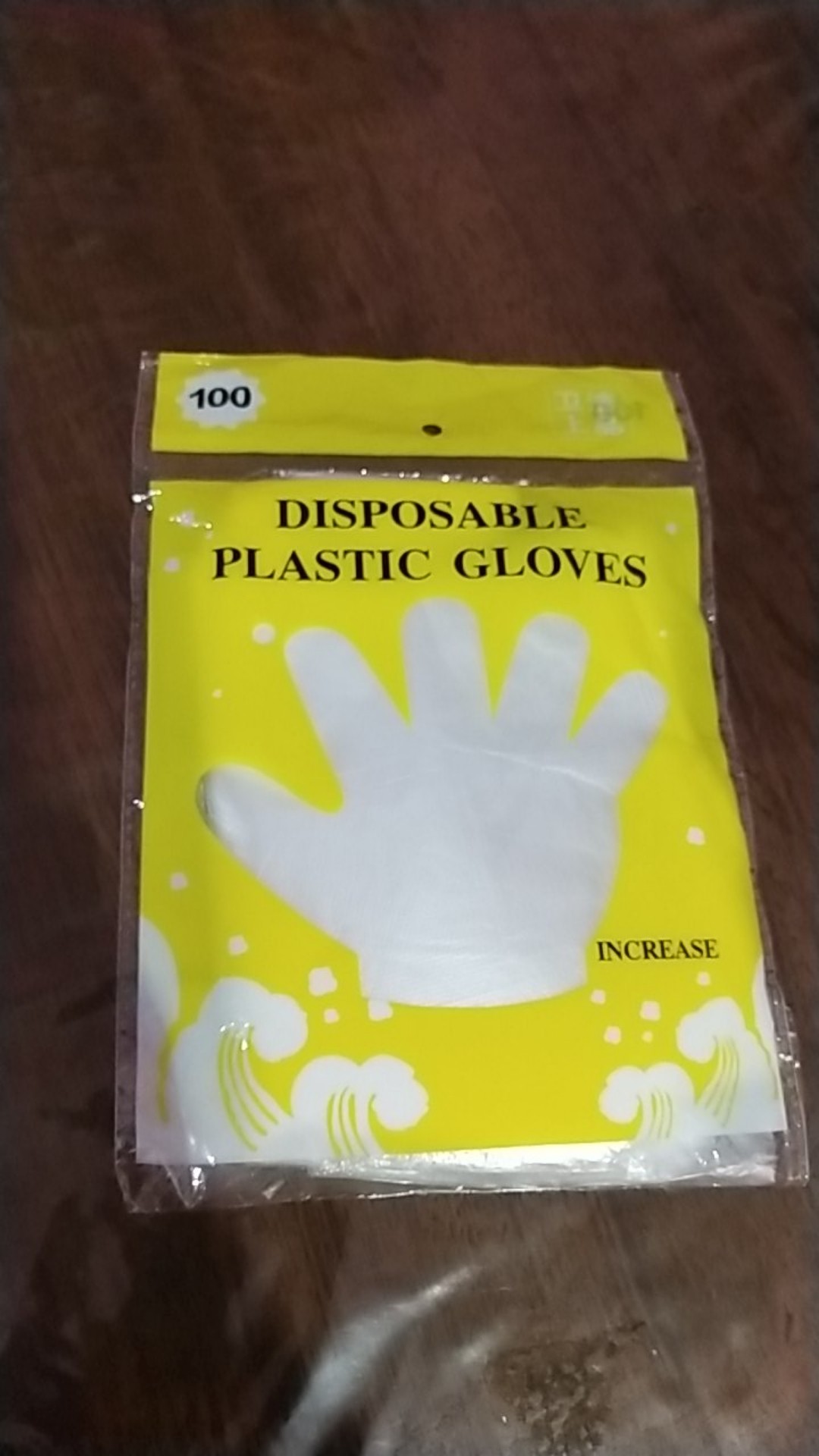 100 Pcs Sarung Tangan Plastik Transparan Sekali Pakai / Disposable Plastic Gloves