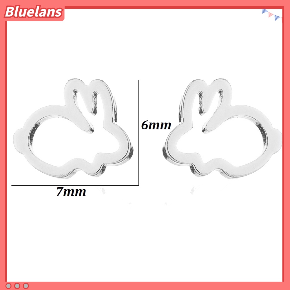 Bluelans Sweet Hollow Rabbit Ear Studs Bunny Earrings Women Party Jewelry Easter Gift