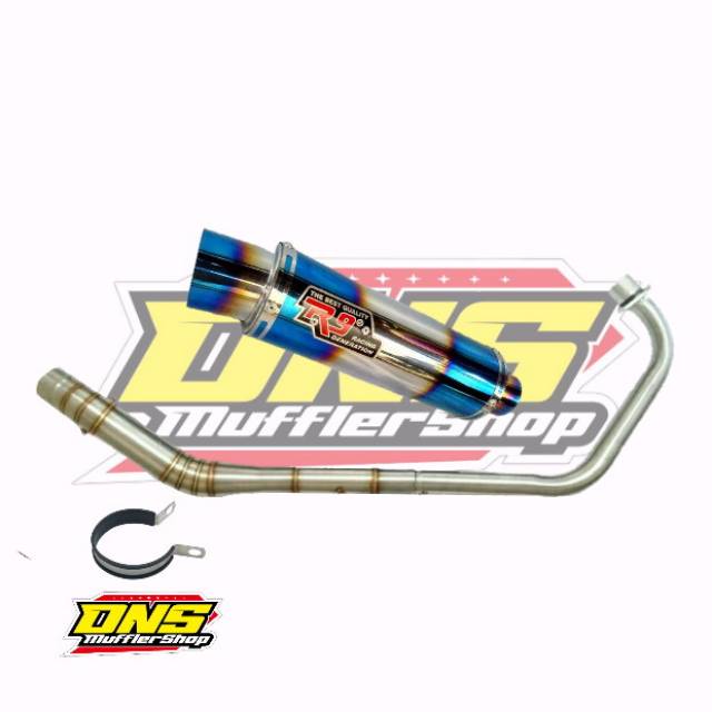KNALPOT RACING MURAH R9 NEW MUGELLO FULLSET UNTUK MOTOR CBR150R CB150R GSX R15 VIXION SATRIA FU DLL