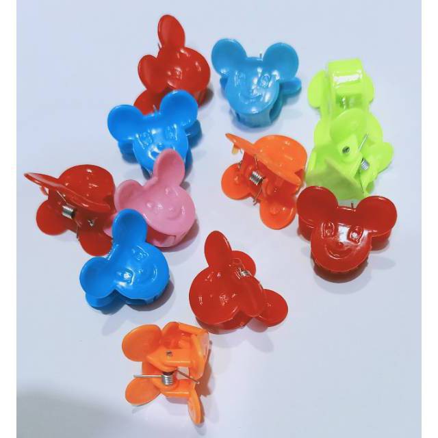 grosir  Jepit rambut poni kutu mini MICKEY  isi 6 PCS