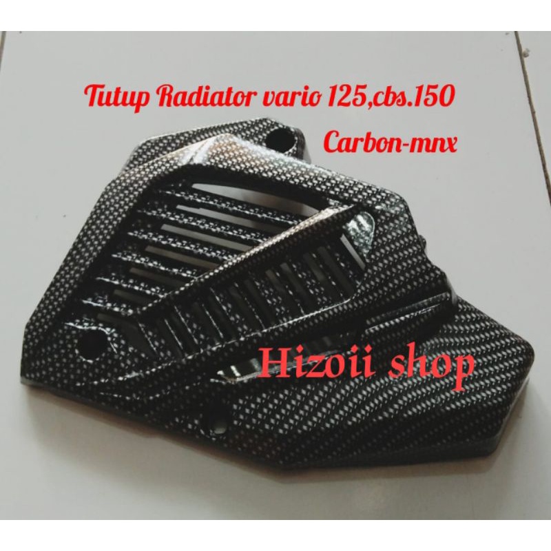 cover radiator/tutup radiator Vario 125,150(2017) Vario 2018 carbon/karbon