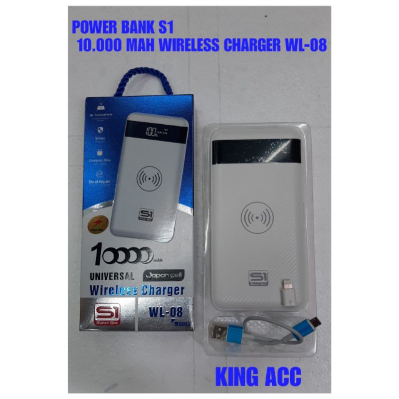 S1 Wireless Powerbank PB & QC3.0 10000mAh