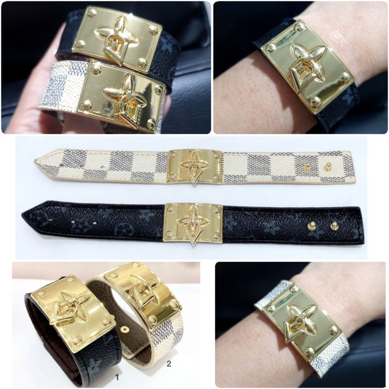 Promo Gelang Kulit Branded Band Motif elv. Premium Quality Gelang tangan Kulit Fashion import  1138