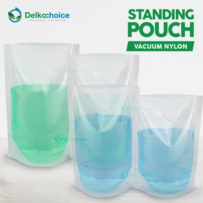 STANDING POUCH NYLON VACUUM NON ZIPLOCK - PLASTIK KEMASAN CAIRAN