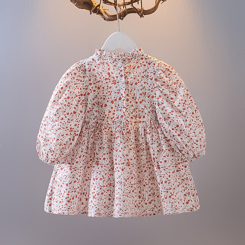 CHUBBI 121 Dress Bayi Perempuan Motif Bunga Aksen Rompi