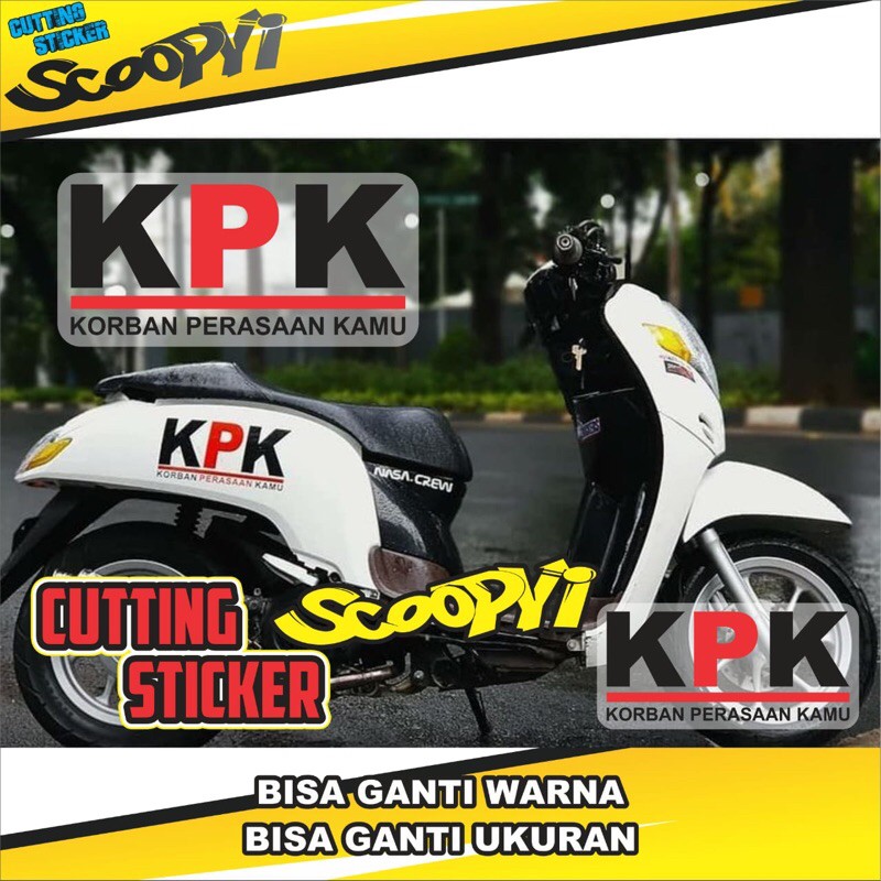 Cutting sticker Scoopy KPK korban perasaan kamu stiker viral scoopy nmax beat aerox vario vespa