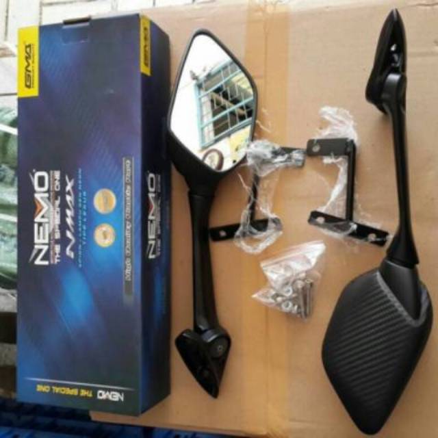 Spion R15 R25 NMax Nemo Panjang Karbon plus breket