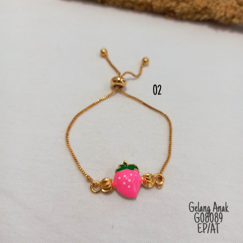 Gelang Anak Fashion Model Serut Warna Gold G08089