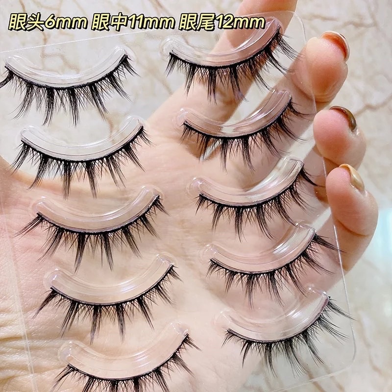 [F18] 5pairs 3D Fairy Princess Comics Eyelashes Lashs Natural Short Daily Eyelashes False Eyelash Extension Tools