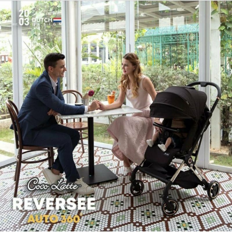 Stroller Cocolatte Reversee Auto 360 Derajat CL-BK 2166 Autofold / Kereta Dorong Bayi Hadap Ibu