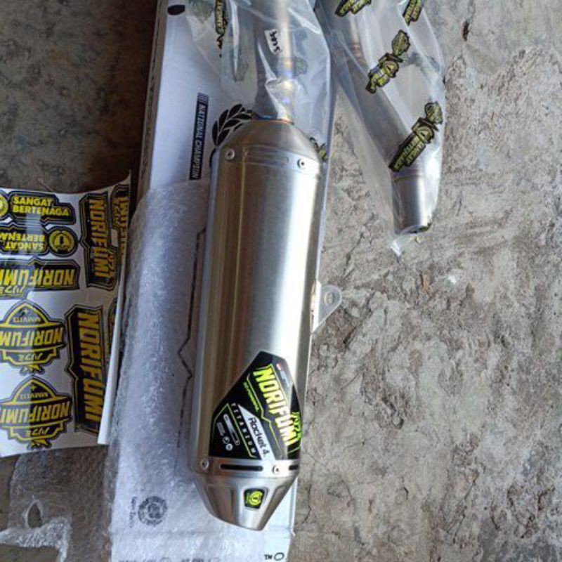 KNALPOT NORIFUMI ROCKET 4 BORE UP BAHAN TITANIUM CRF 150 L