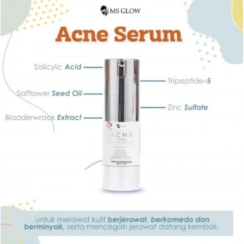 MS GLOW ACNE SERUM | ACNE SERUM MS GLOW ( UNTUK KULIT BERJERAWAT)