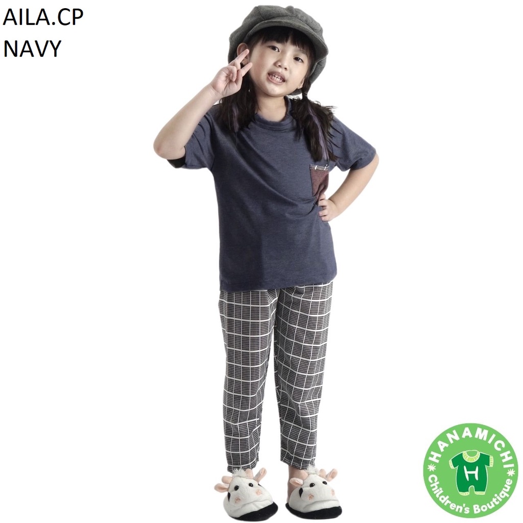 Hanamichi AILA.CP Setelan Baju Tidur Anak Lengan Pendek