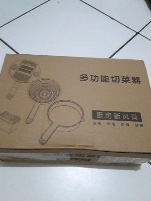 Go - H7001 Set Alat Parutan 12 In 1 / Mandoline Bulat / Alat Pengiris & Pemotong Kentang Sayur