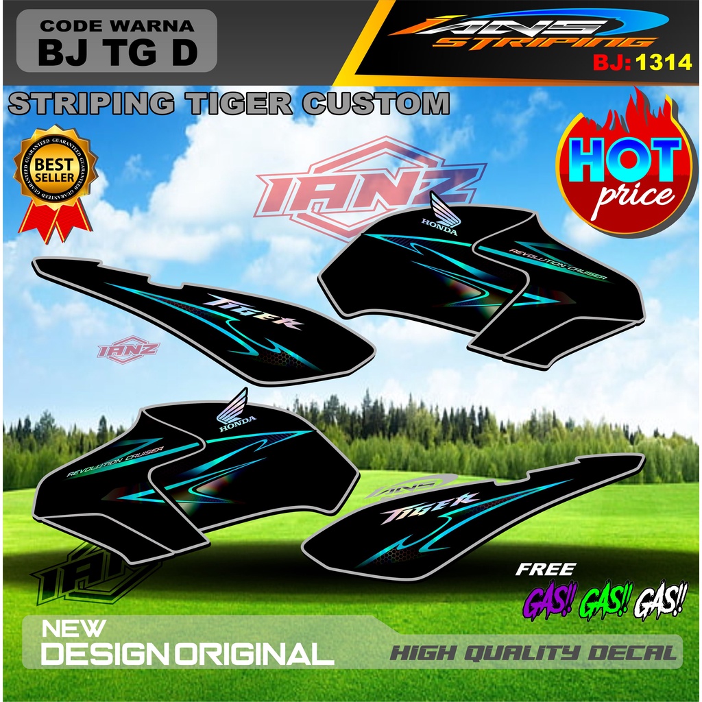 COD STRIPING TIGER REVO 2013 VARIASI HOLOGRAM / STRIPING CUSTOM HONDA TIGER 2000 / STIKER LIS STRIPING TIGER TERMURAH