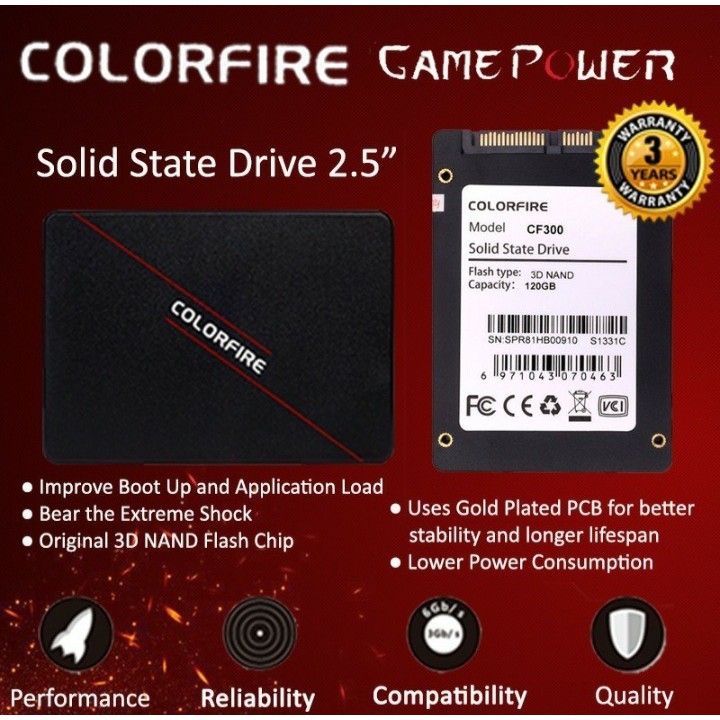 SSD Solid State Drive Colorfire Sata3 120GB / 240GB