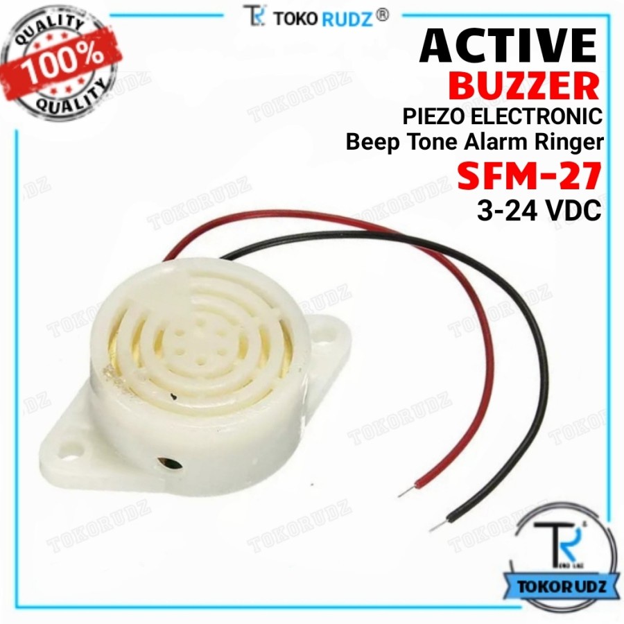 Active Buzzer Speaker Alarm Beep DC 3V 5V 9V 12V 24V Piezo SFM27